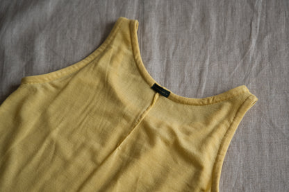カシミアシルク テンセルタンクトップ / Cashmere Silk Tencel Tank-Top / Gold Yellow