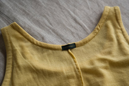 カシミアシルク テンセルタンクトップ / Cashmere Silk Tencel Tank-Top / Gold Yellow