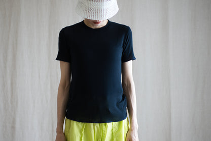 カシミアシルク テンセルTシャツ / Cashmere Silk Tencel T-shirt / Midnight Navy