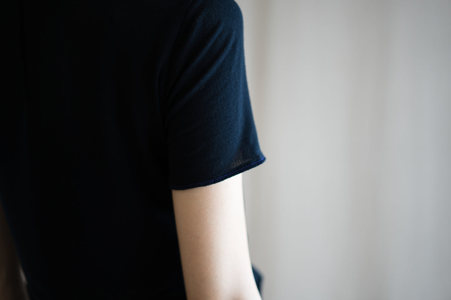 カシミアシルク テンセルTシャツ / Cashmere Silk Tencel T-shirt / Midnight Navy