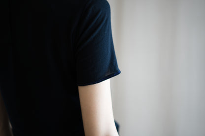 カシミアシルク テンセルTシャツ / Cashmere Silk Tencel T-shirt / Midnight Navy