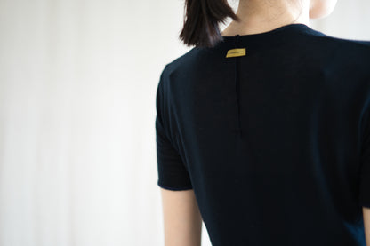 カシミアシルク テンセルTシャツ / Cashmere Silk Tencel T-shirt / Midnight Navy