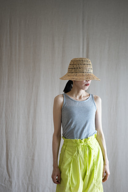 カシミアシルク テンセルタンクトップ / Cashmere Silk Tencel Tank-Top / Light Gray