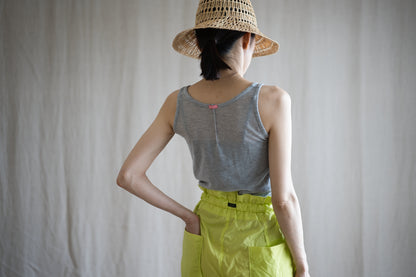 カシミアシルク テンセルタンクトップ / Cashmere Silk Tencel Tank-Top / Light Gray