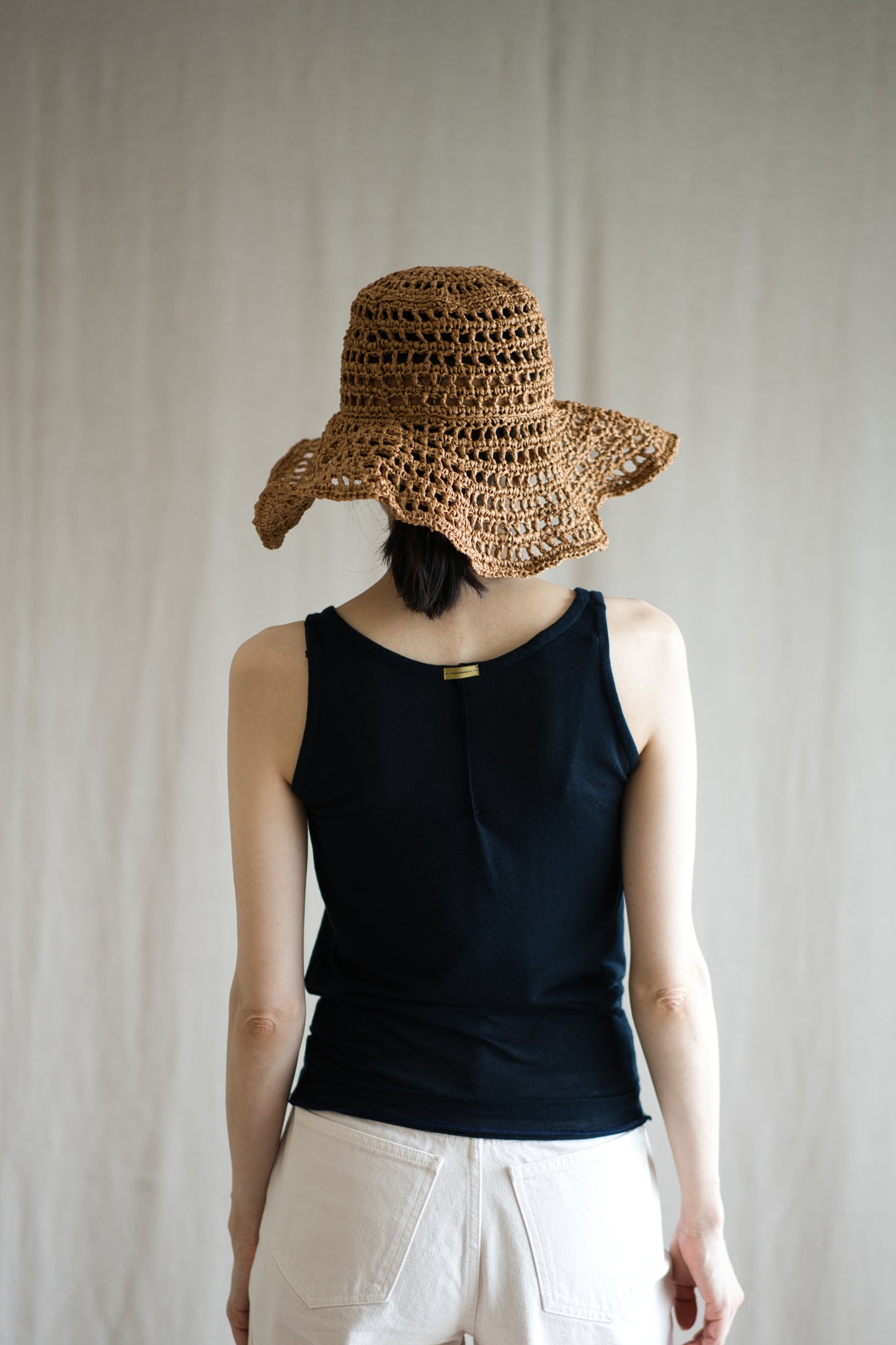 カシミアシルク テンセルタンクトップ / Cashmere Silk Tencel Tank-Top / Midnight Navy