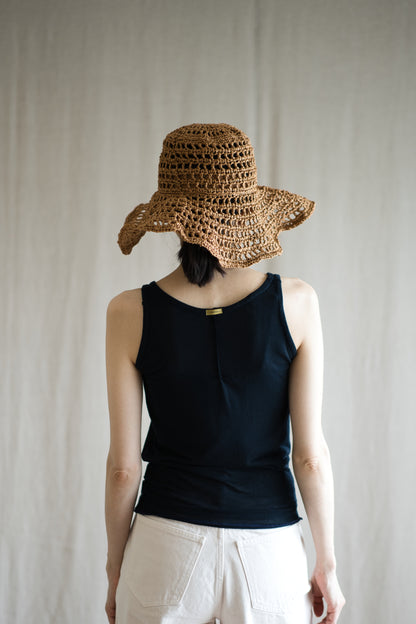 カシミアシルク テンセルタンクトップ / Cashmere Silk Tencel Tank-Top / Midnight Navy