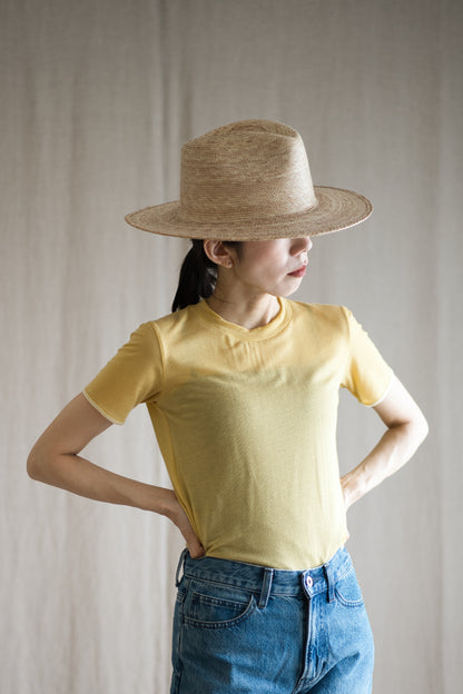 カシミアシルク テンセルTシャツ / Cashmere Silk Tencel T-shirt / Gold Yellow
