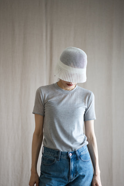 カシミアシルク テンセルTシャツ / Cashmere Silk Tencel T-shirt / Light Gray