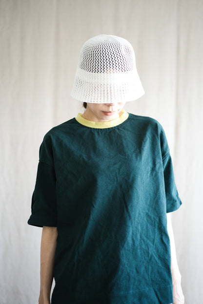 ハードリンガーカットソー/Tight tension ringer cut and sewn/Forestgreen/yellow