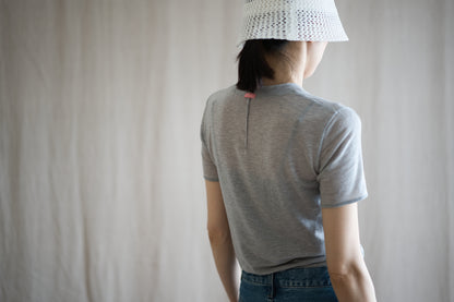 カシミアシルク テンセルTシャツ / Cashmere Silk Tencel T-shirt / Light Gray