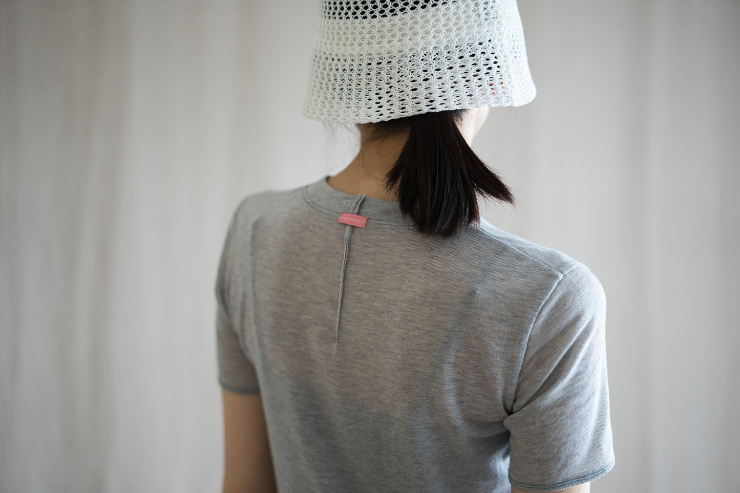 カシミアシルク テンセルTシャツ / Cashmere Silk Tencel T-shirt / Light Gray