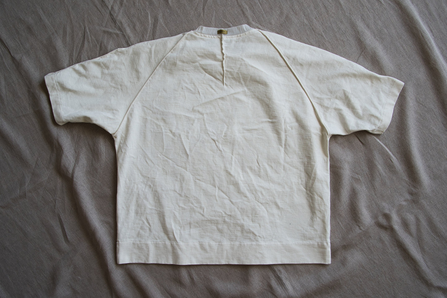 ハードリンガーカットソー/Tight tension ringer cut and sewn/Chalk white/white