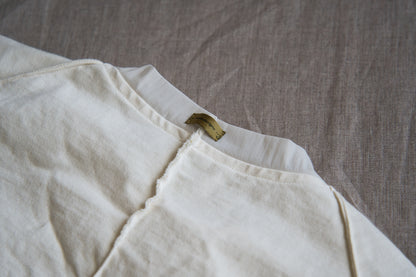 ハードリンガーカットソー/Tight tension ringer cut and sewn/Chalk white/white