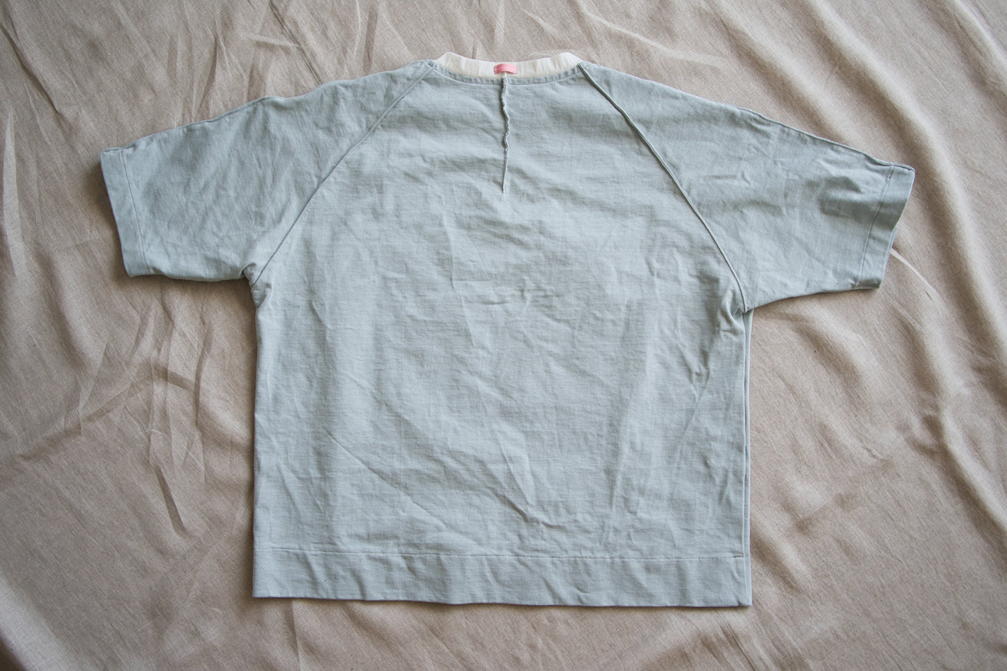 ハードリンガーカットソー/Tight tension ringer cut and sewn/Icegray/white