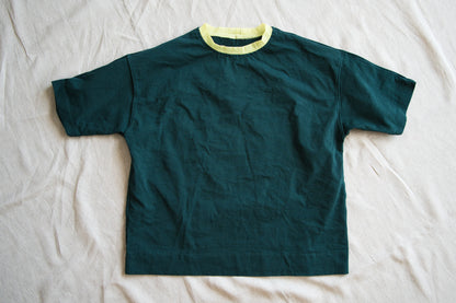 ハードリンガーカットソー/Tight tension ringer cut and sewn/Forestgreen/yellow