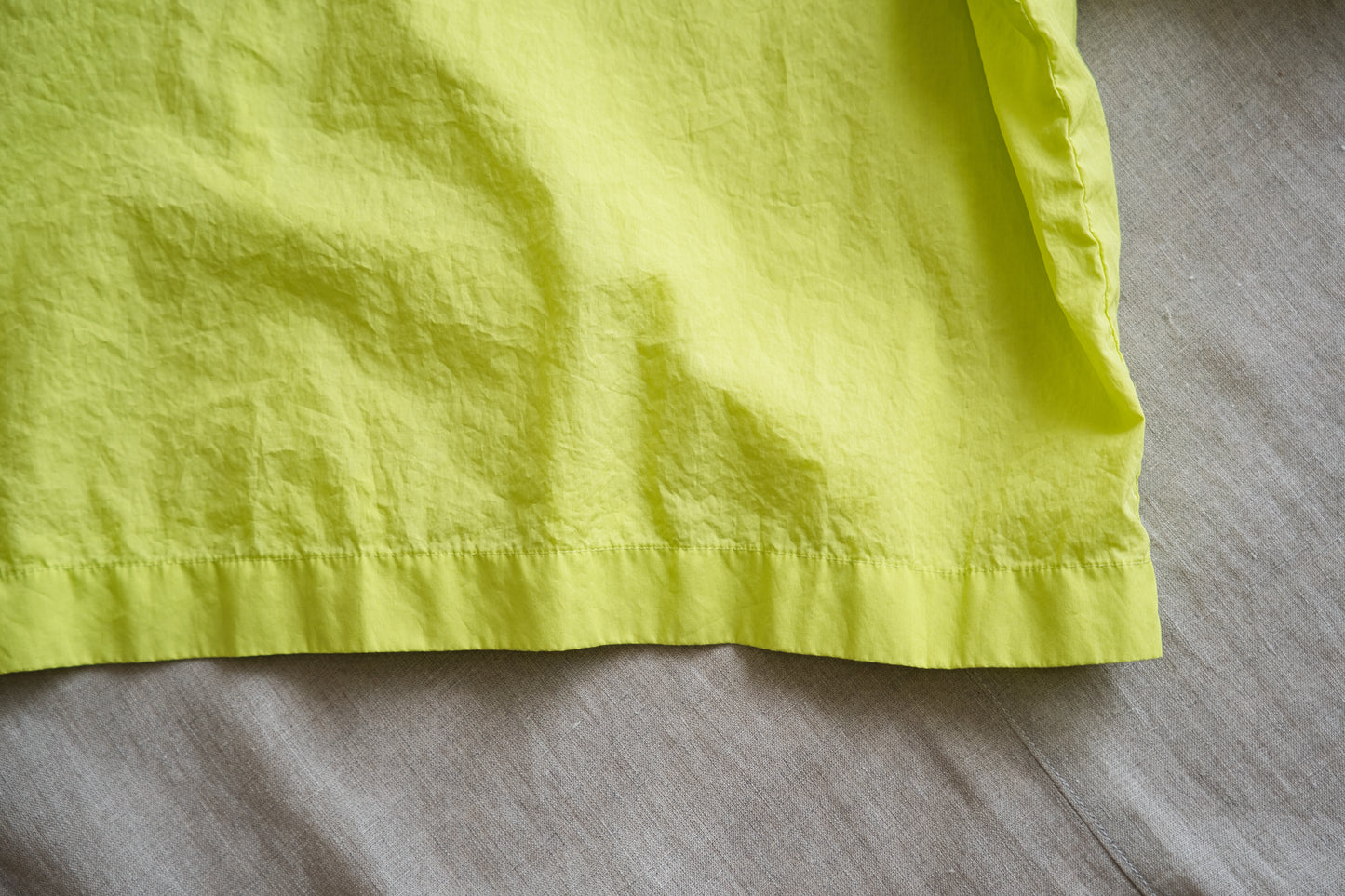 100番手タイプライターTシャツ/Superfine cotton T-shirt/Lime Green