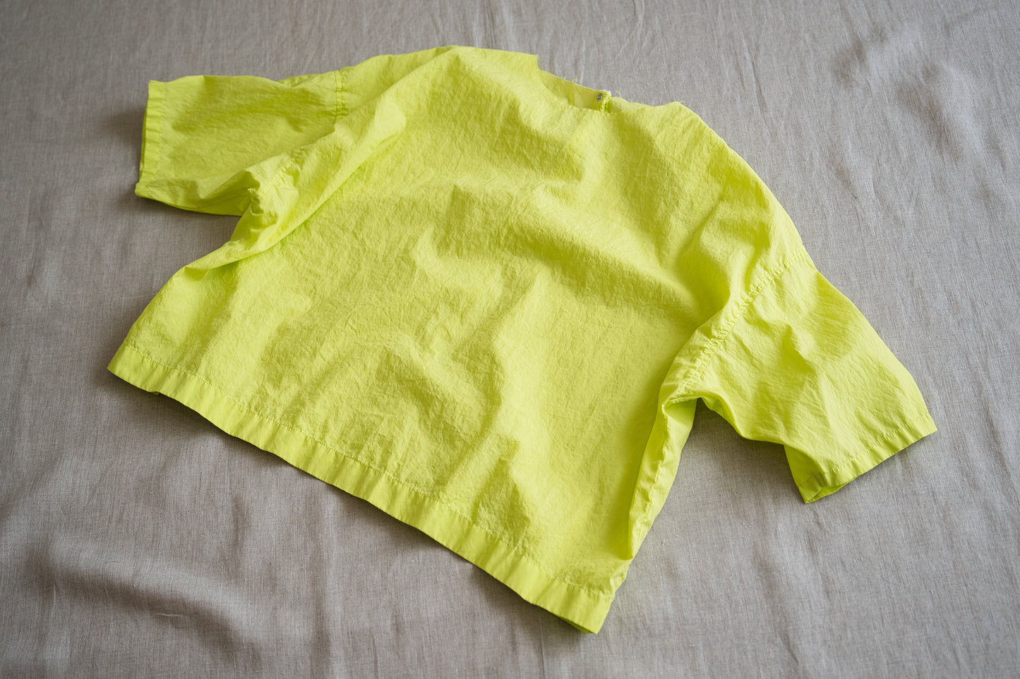 100番手タイプライターTシャツ/Superfine cotton T-shirt/Lime Green