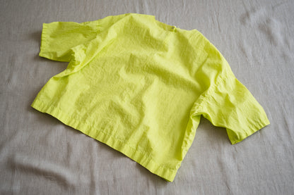 100番手タイプライターTシャツ/Superfine cotton T-shirt/Lime Green