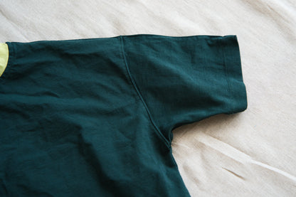 ハードリンガーカットソー/Tight tension ringer cut and sewn/Forestgreen/yellow