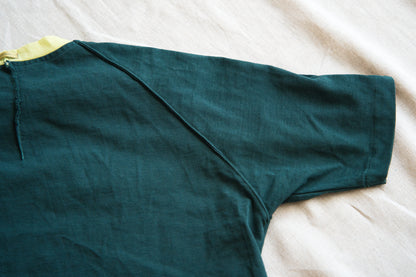 ハードリンガーカットソー/Tight tension ringer cut and sewn/Forestgreen/yellow