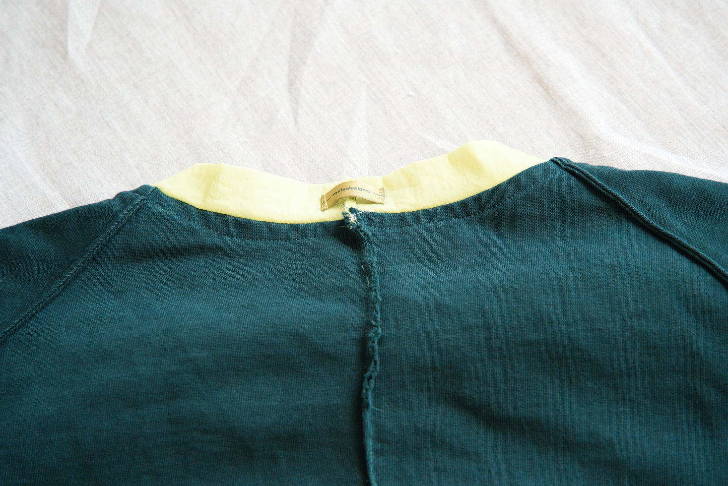 ハードリンガーカットソー/Tight tension ringer cut and sewn/Forestgreen/yellow