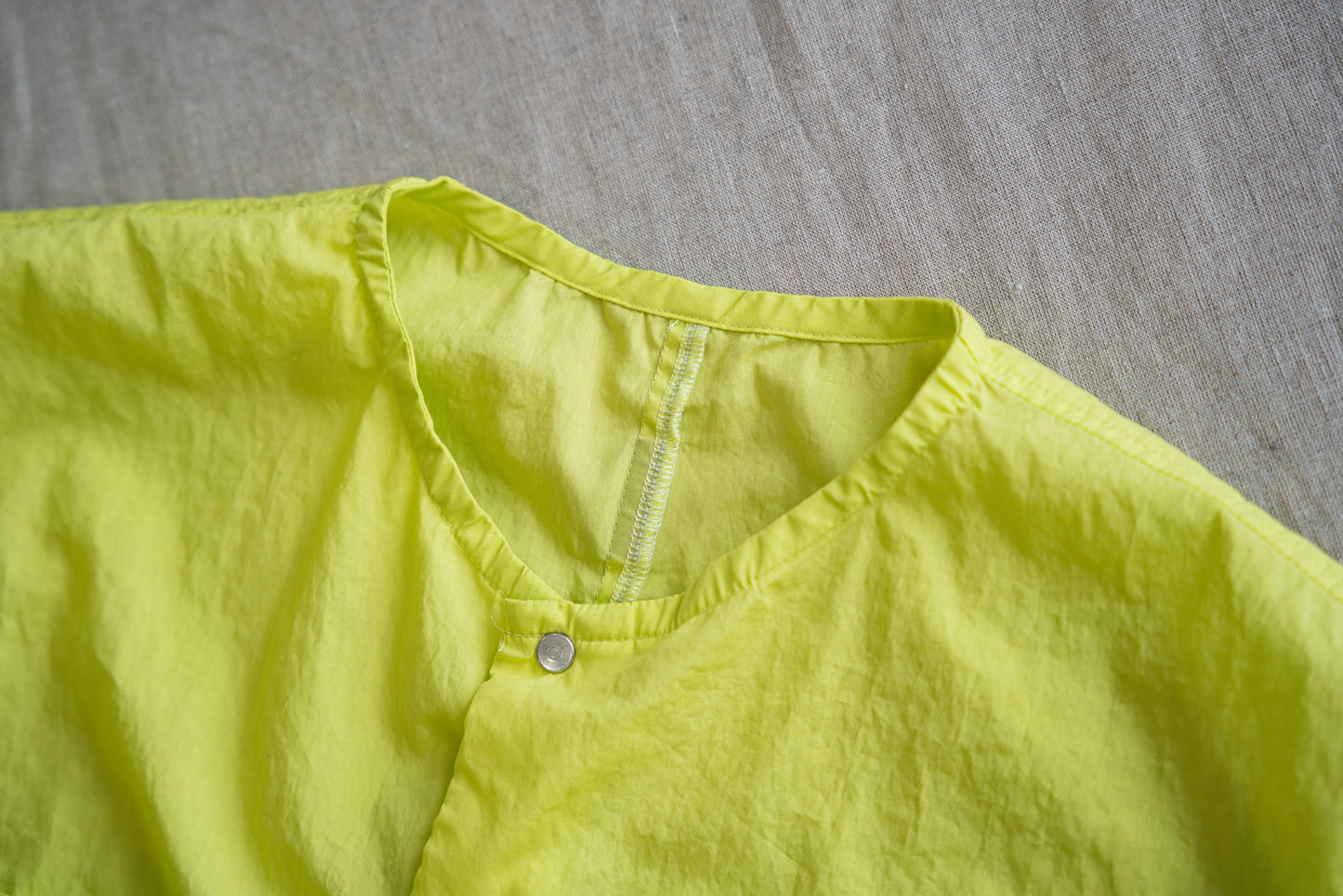 100番手タイプライターノースリーブ/Superfine cotton Sleeveless Top/Lime Green