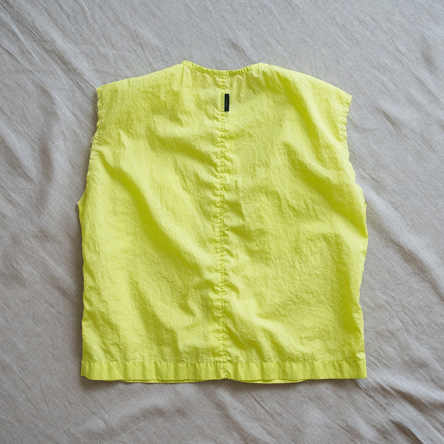 100番手タイプライターノースリーブ/Superfine cotton Sleeveless Top/Lime Green