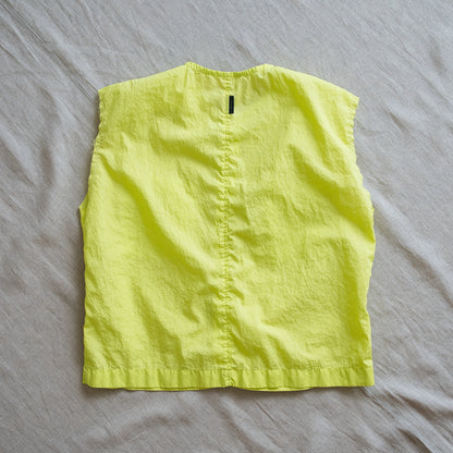 100番手タイプライターノースリーブ/Superfine cotton Sleeveless Top/Lime Green