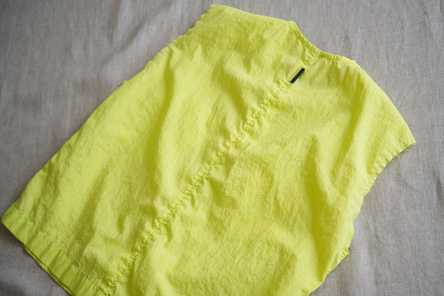 100番手タイプライターノースリーブ/Superfine cotton Sleeveless Top/Lime Green