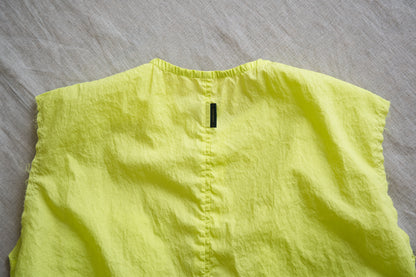 100番手タイプライターノースリーブ/Superfine cotton Sleeveless Top/Lime Green