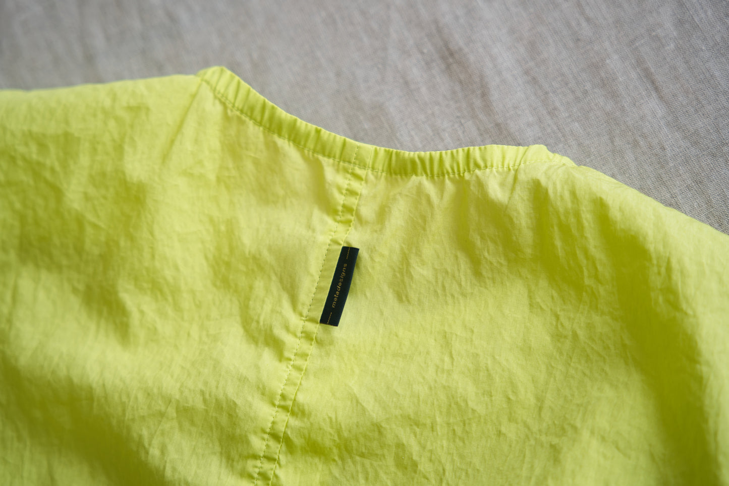 100番手タイプライターノースリーブ/Superfine cotton Sleeveless Top/Lime Green