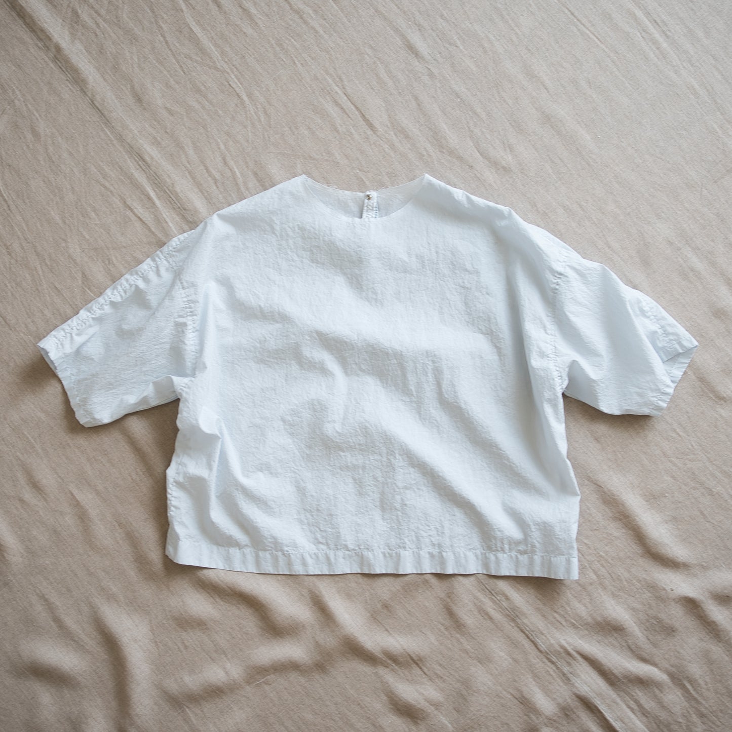 100番手タイプライターTシャツ/Superfine cotton T-shirt/Pale Light Blue