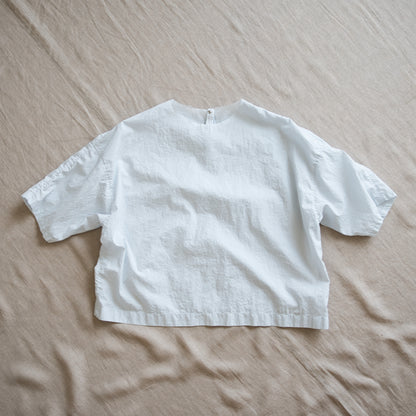 100番手タイプライターTシャツ/Superfine cotton T-shirt/Pale Light Blue