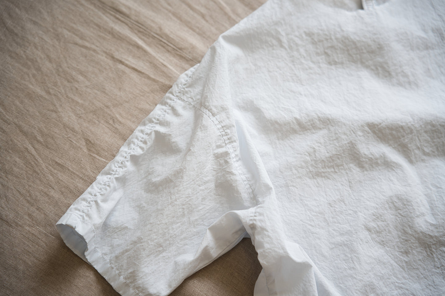 100番手タイプライターTシャツ/Superfine cotton T-shirt/Pale Light Blue