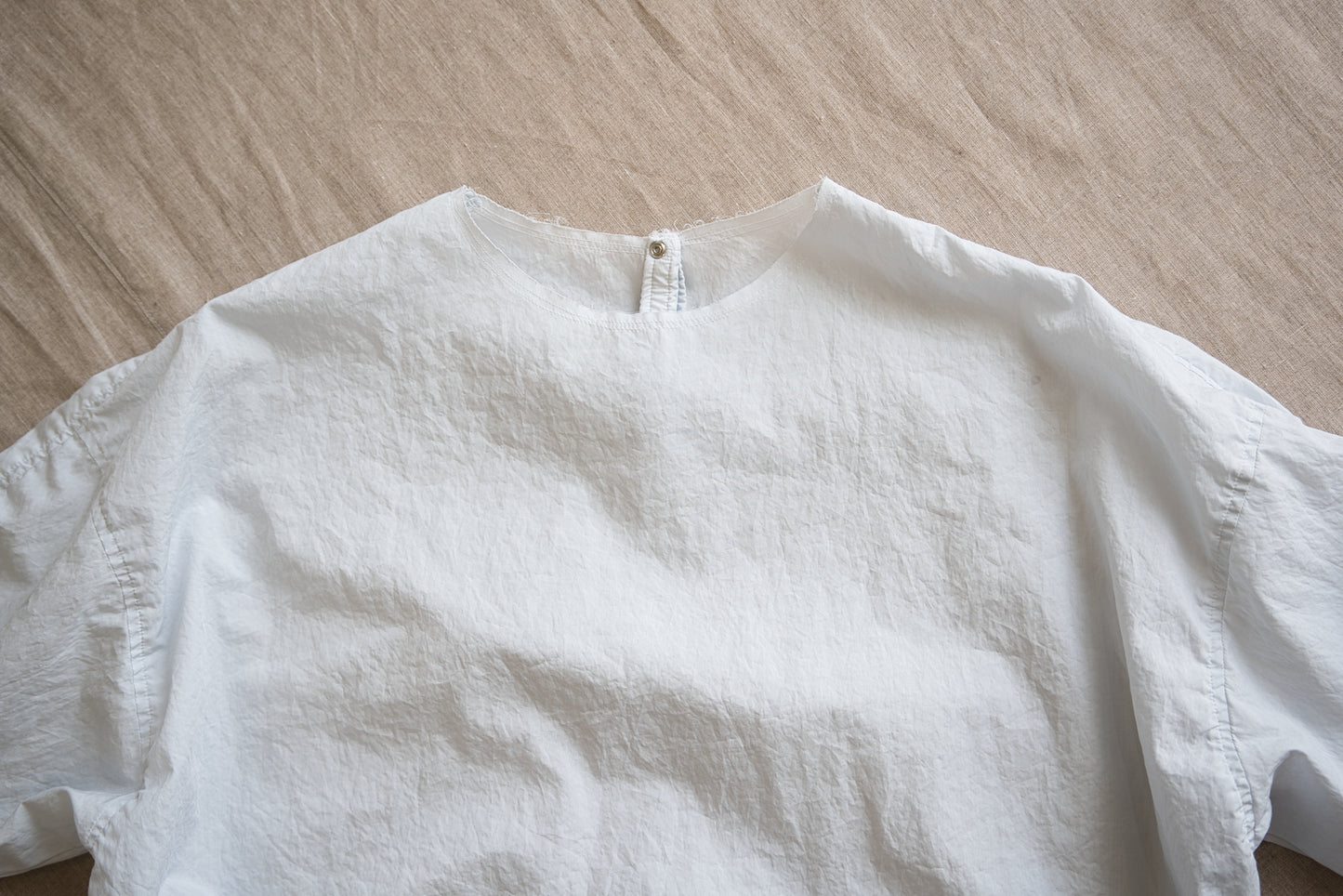 100番手タイプライターTシャツ/Superfine cotton T-shirt/Pale Light Blue