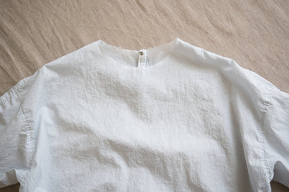 100番手タイプライターTシャツ/Superfine cotton T-shirt/Pale Light Blue