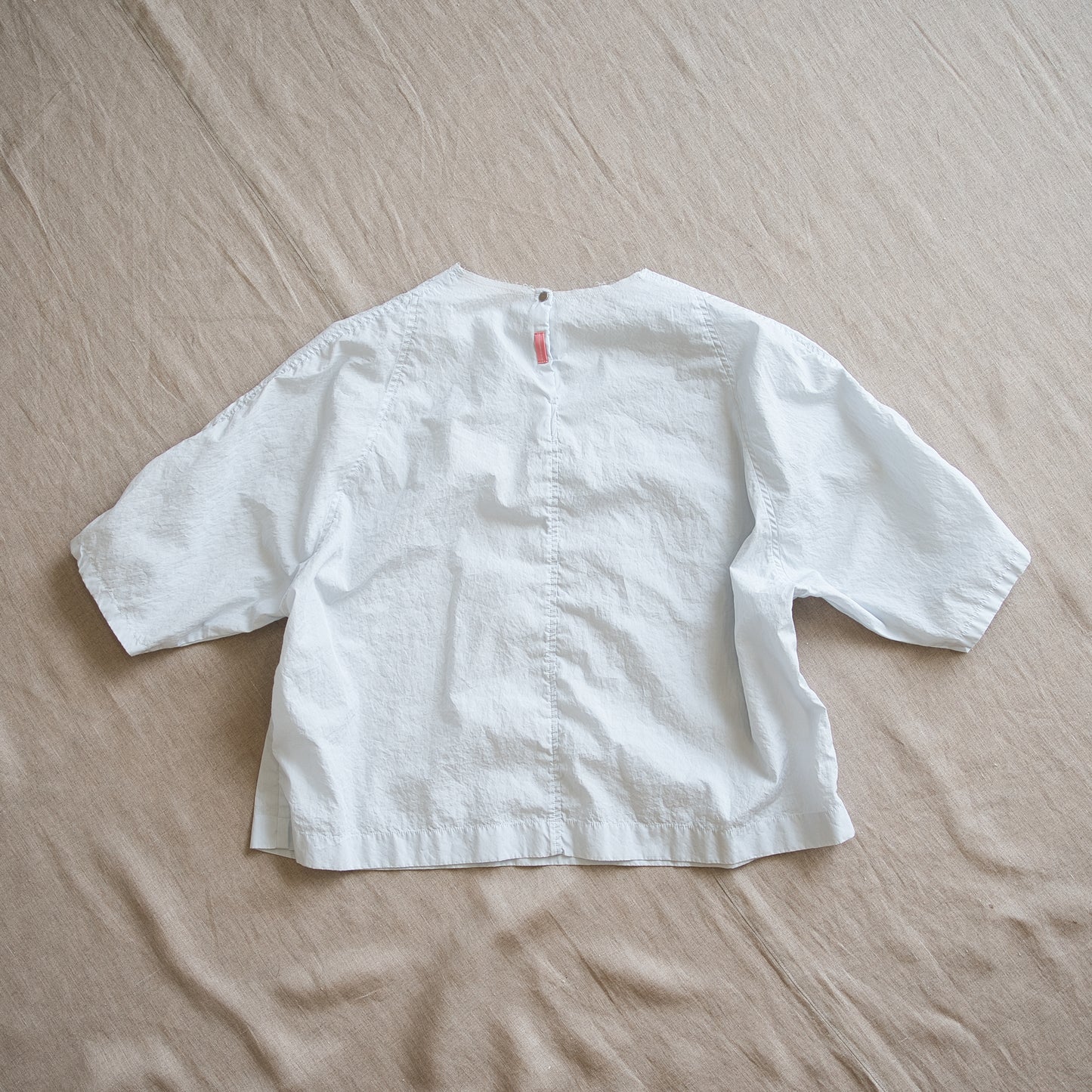 100番手タイプライターTシャツ/Superfine cotton T-shirt/Pale Light Blue