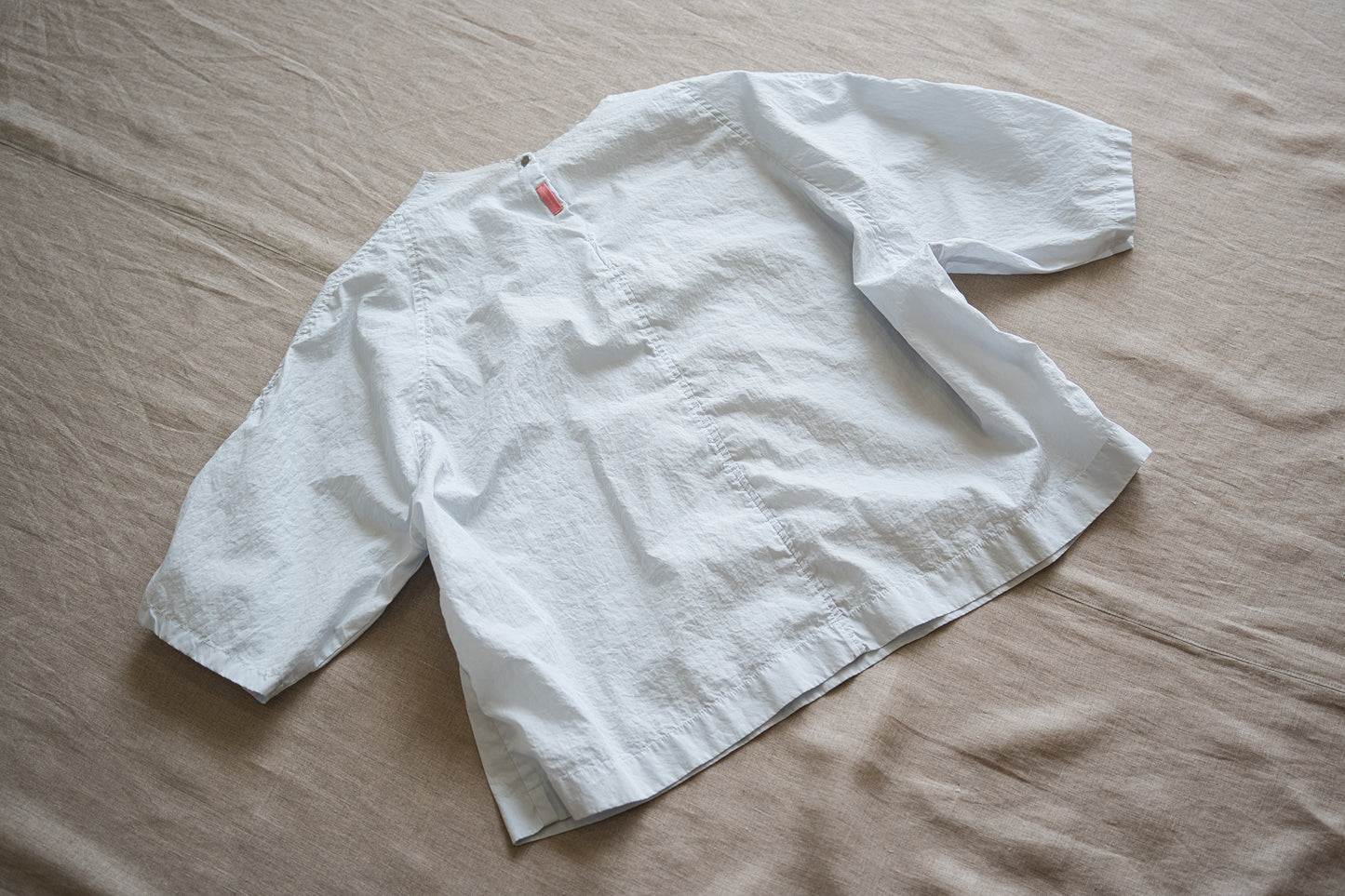 100番手タイプライターTシャツ/Superfine cotton T-shirt/Pale Light Blue