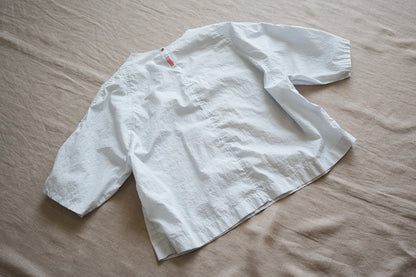 100番手タイプライターTシャツ/Superfine cotton T-shirt/Pale Light Blue