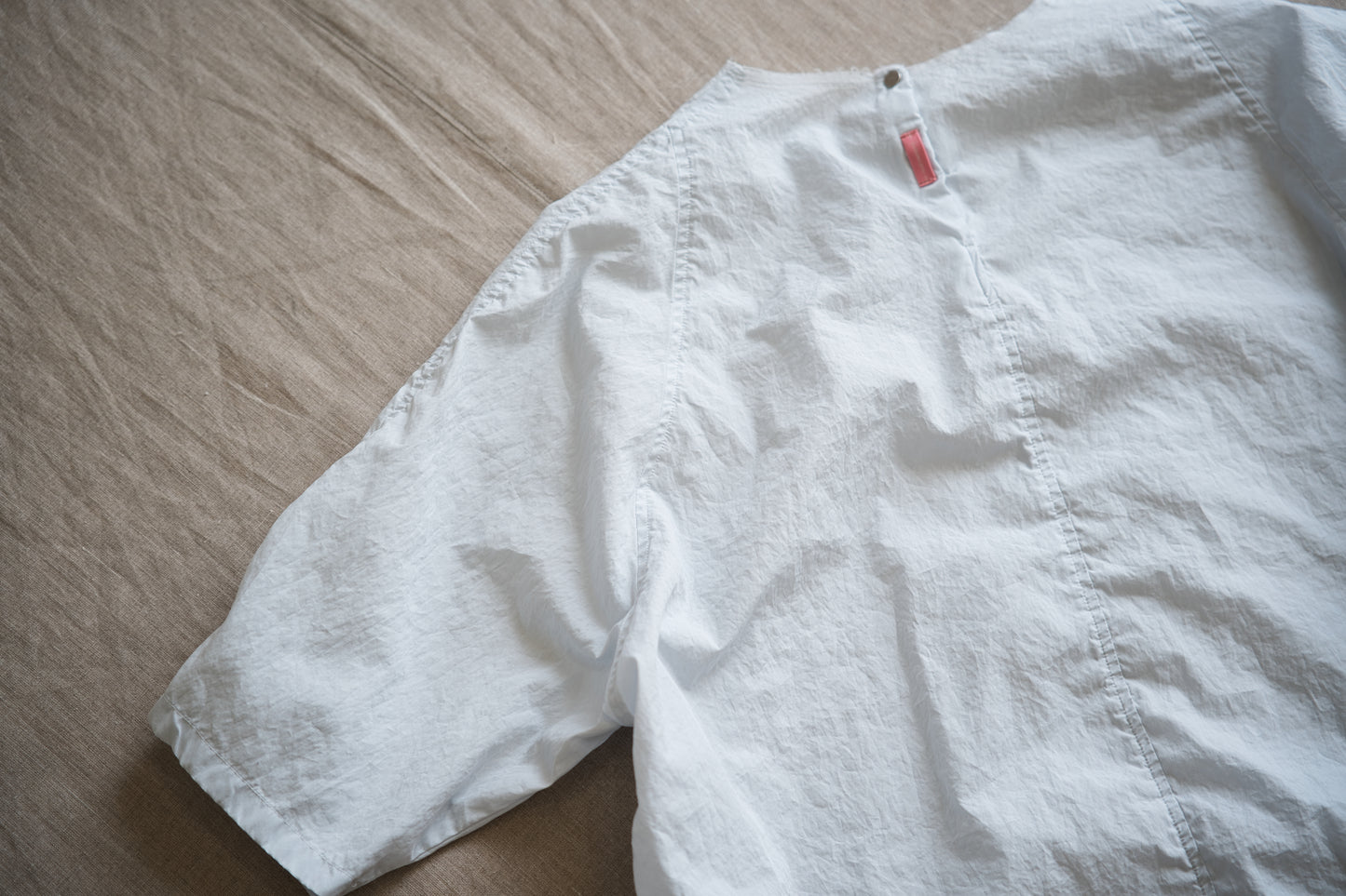 100番手タイプライターTシャツ/Superfine cotton T-shirt/Pale Light Blue