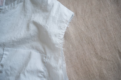 100番手タイプライターノースリーブ/Superfine cotton Sleeveless Top/Pale Light Blue