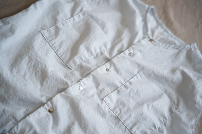 100番手タイプライターノースリーブ/Superfine cotton Sleeveless Top/Pale Light Blue