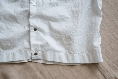 100番手タイプライターノースリーブ/Superfine cotton Sleeveless Top/Pale Light Blue