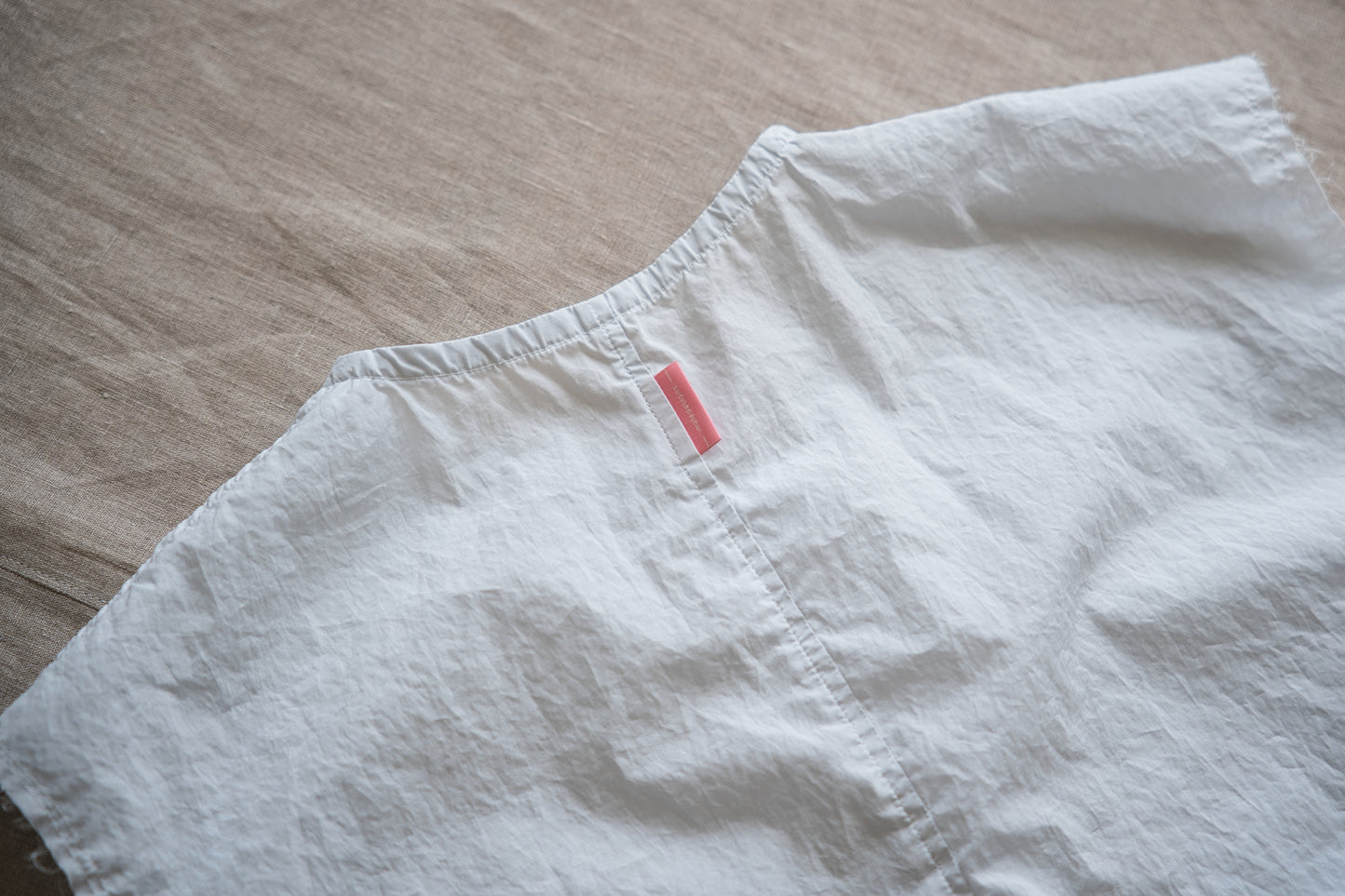 100番手タイプライターノースリーブ/Superfine cotton Sleeveless Top/Pale Light Blue