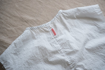 100番手タイプライターノースリーブ/Superfine cotton Sleeveless Top/Pale Light Blue