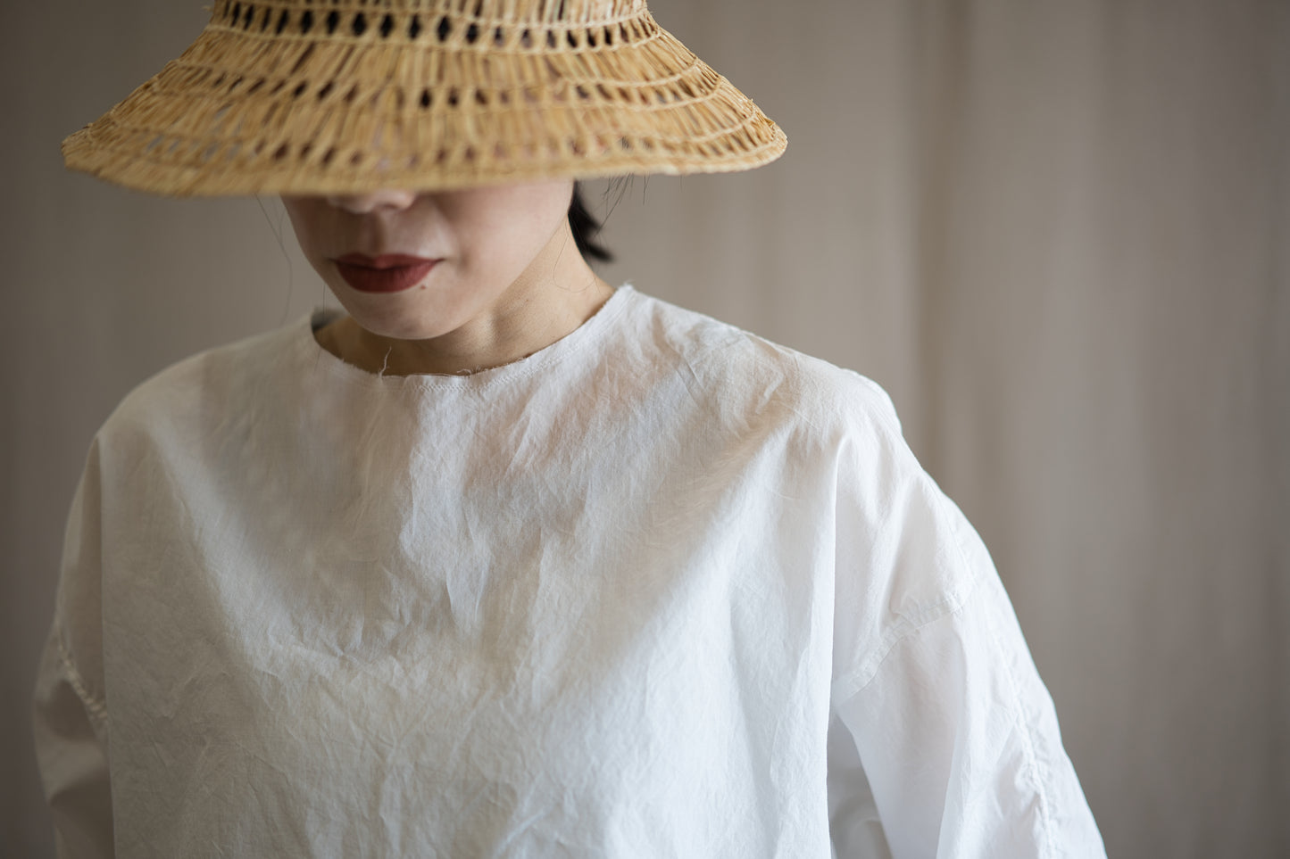 100番手タイプライターTシャツ/Superfine cotton T-shirt/Off-white