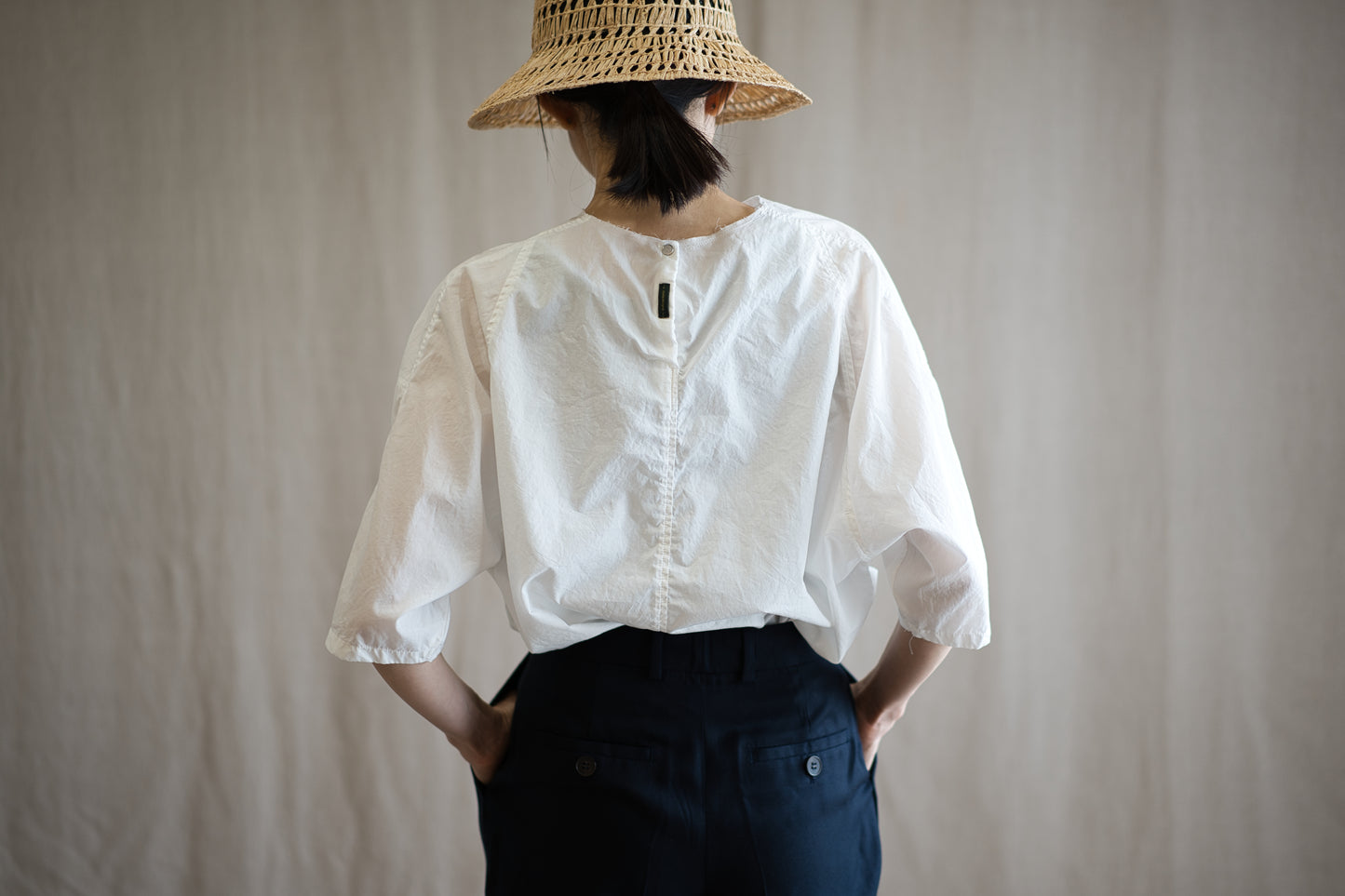 100番手タイプライターTシャツ/Superfine cotton T-shirt/Off-white