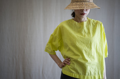 100番手タイプライターTシャツ/Superfine cotton T-shirt/Lime Green