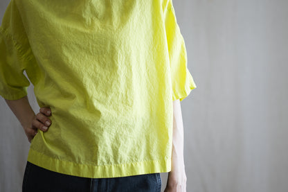 100番手タイプライターTシャツ/Superfine cotton T-shirt/Lime Green