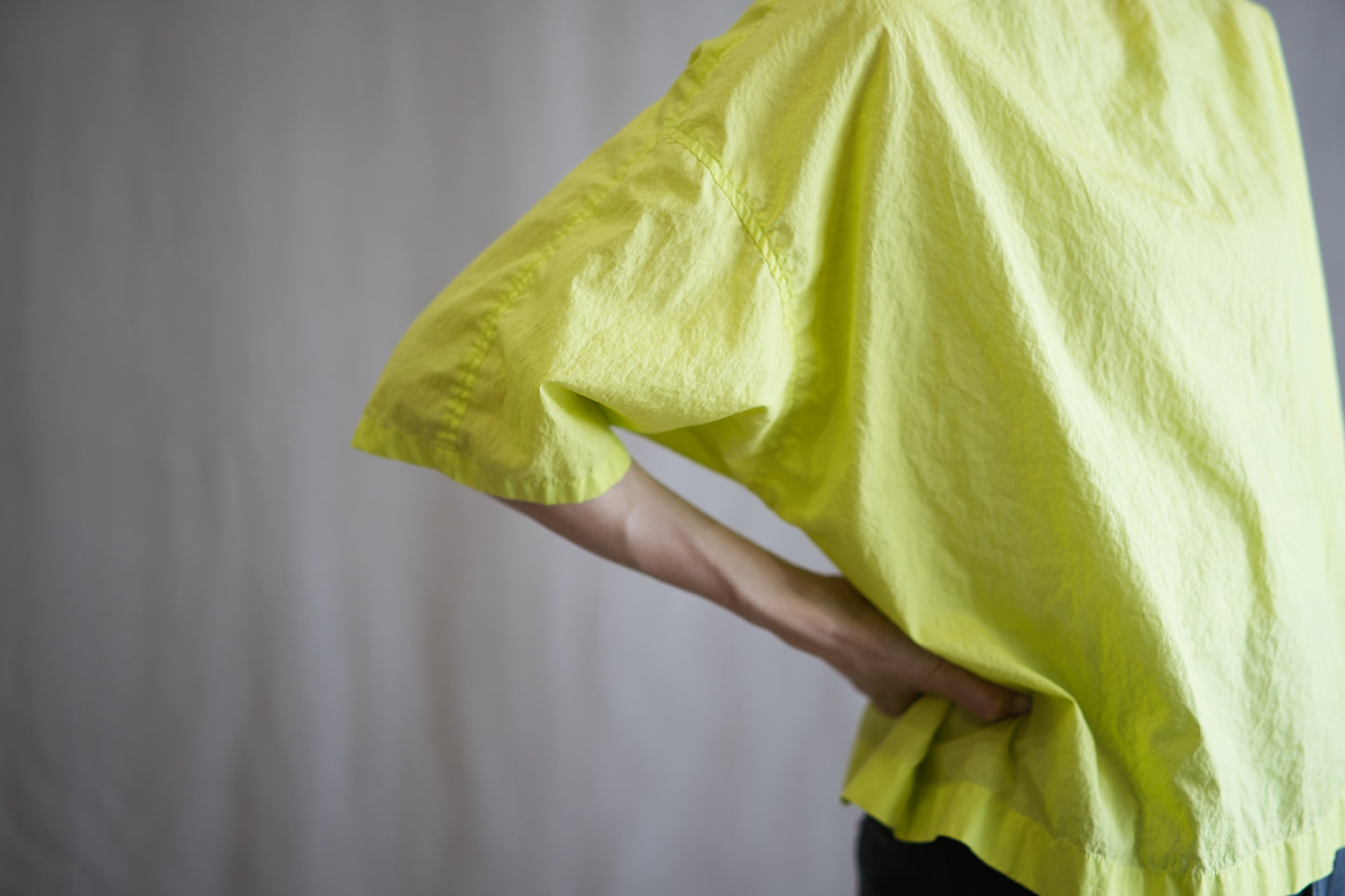 100番手タイプライターTシャツ/Superfine cotton T-shirt/Lime Green